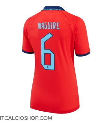 Inghilterra Harry Maguire #6 Seconda Maglia Femmina Mondiali 2022 Manica Corta